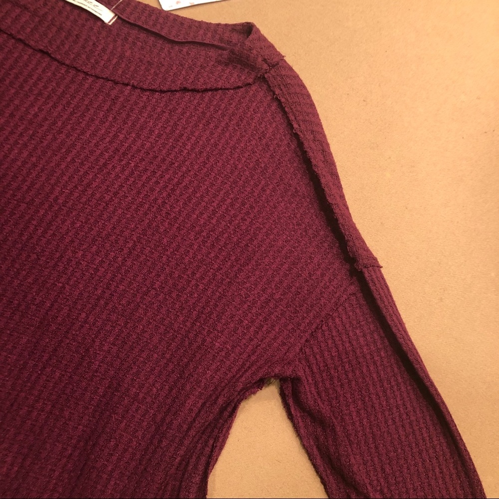 Free people Purple Thermal Tunic Top - Picture 6 of 8